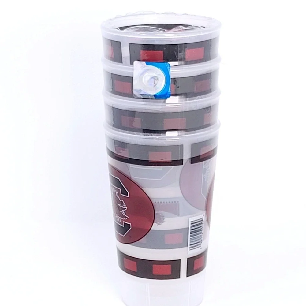 University of South Carolina GAMECOCKS 4 Tumbler Set NEW Licensed Plastic Cups
